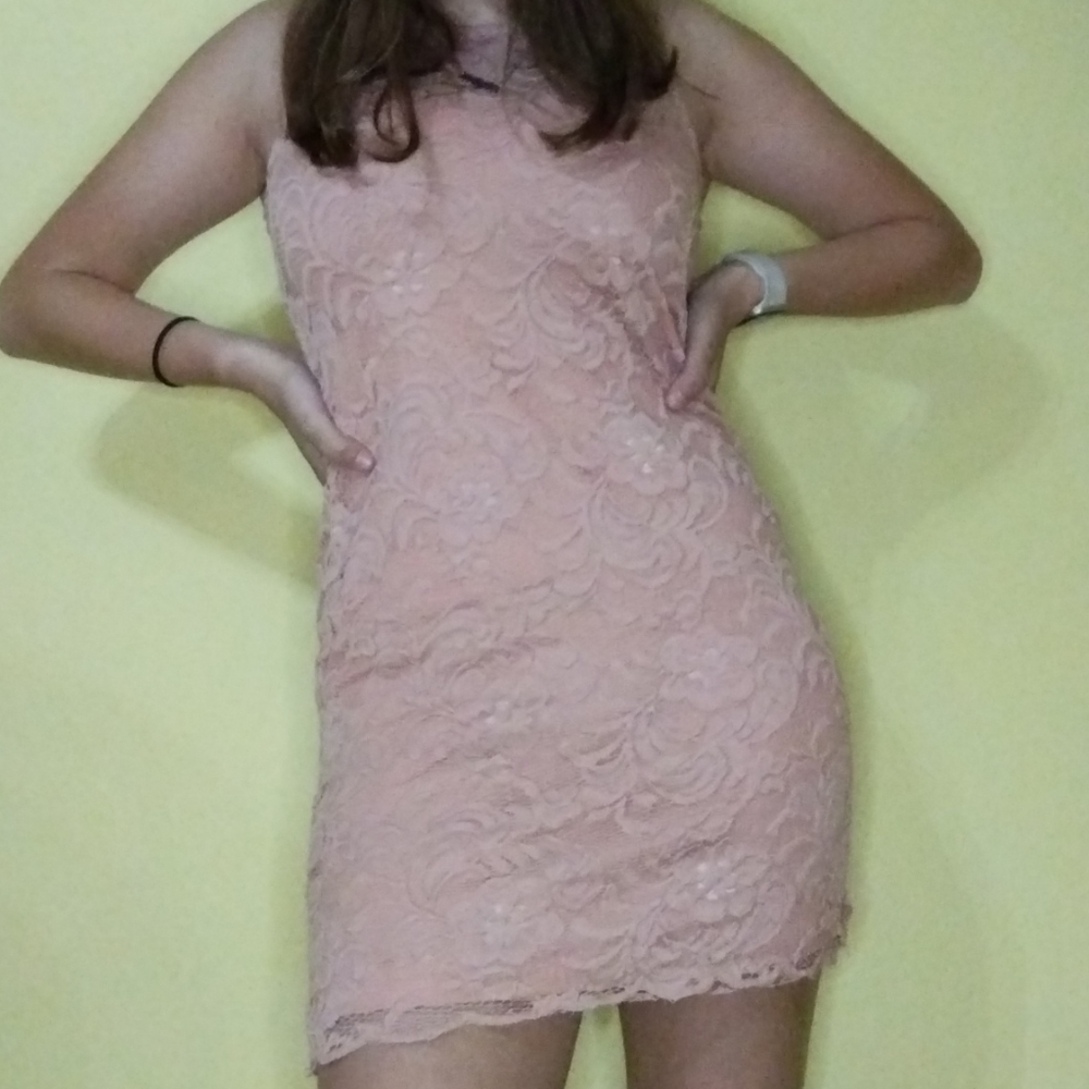 Large Pink Ambiance Flower Patterned Dress
